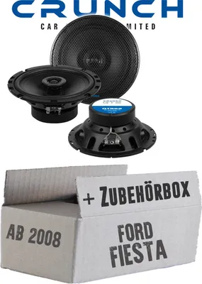 Produktbild von Lautsprecher Boxen Crunch GTS62 - 16,5cm 2-Wege Koax GTS 62 Auto Einbauzubehör - Einbauset passend für Ford Fiesta MK7 Front Heck - justSOUND