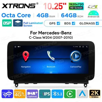 Produktbild von Xtrons QAMS1440M12C40 Android Autoradio Mercedes-Benz C-Klasse W204 10,25 Zoll