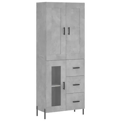 Produktbild von Highboard Betongrau 69,5x34x180 cm Holzwerkstoff