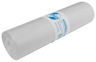 Produktbild von DEISS PREMIUM ® - Abfallsäcke aus Recycling-LDPE 120 l, transparent | Rolle (15 Stück)