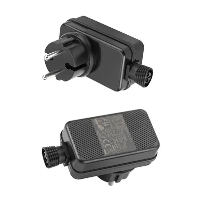 Produktbild von 2 Stück LED Netzteil Adapter 12V 1A, IP44 Wasserdicht EU Stecker, Gartenbeleuchtung LED Adapter mit Spannungsschutz für Lichtleiste, Lichterkette