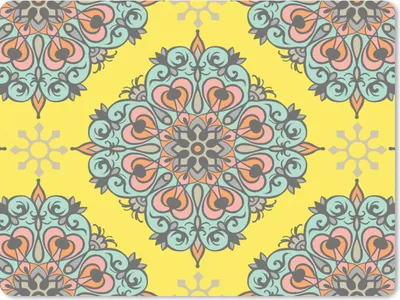 Produktbild von MuchoWow® Mauspad Mousepad Barock - Abstrakt - Muster - Blumen 23x19 cm - Mousepads - Maus Mat - Pad - Mausunterlage - Schreibtischunterlage - Mauspad