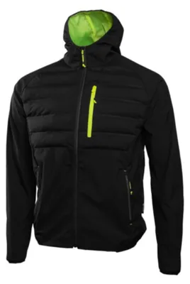 Produktbild von Softshelljacke Schwarz mit Kapuze wasserabweisend atmungsaktiv L