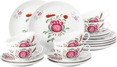 Produktbild von Seltmann Weiden Amina Ostfriesenrose Teeservice 18 tlg. klein