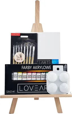 Produktbild von LOVEART Acrylmalset mit Tischstaffelei
