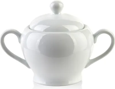Image de Sucrier en porcelaine MONDEX BASIC 11 x 17,5 x 11,5 cm, blanc, 1 pièce