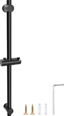 Produktbild von 66cm Dusche mit flexibler Duschkopfhaltung, mattschwarz, Edelstahl