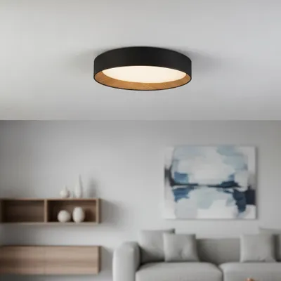 Productafbeelding van Plafondlamp Stake zwart Ø 45cm, AI-gegenereerde afbeelding