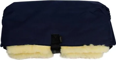 Produktbild von Lammfell - HANDWÄRMER FÜR KINDERWAGEN - Farbe: Blau/Gelb