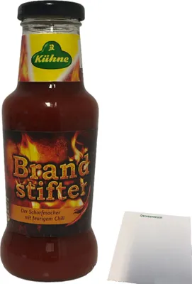 Produktbild von Kühne Würzsauce Brandstifter (250ml Flasche) + usy Block