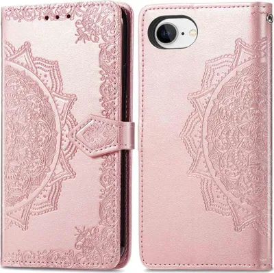 Zdjęcie produktu dla imoshion Mandala Bookcase dla Apple iPhone 17e / 16e – różowe złoto