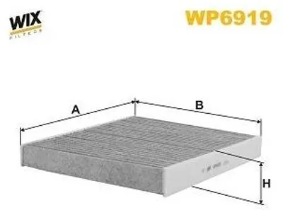 Produktbild von WIX FILTERS WP6919 Innenraumfilter Pollenfilter für OPEL ZAFIRA B (A05) Aktivkohle