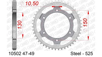Produktbild von AFAM Kettenrad 10502-47 Hinten für HONDA MOTORCYCLES XL Stahl