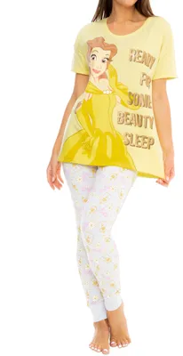 Imagen del producto de Pijama de mujer Disney, diseño Belle, color amarillo, talla XL