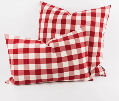 Produktbild von Kissenhülle Karos rot weiß div. Größen SCHÖNER LEBEN Größe 30x50cm (HxB) 30x50cm (HxB) Größe