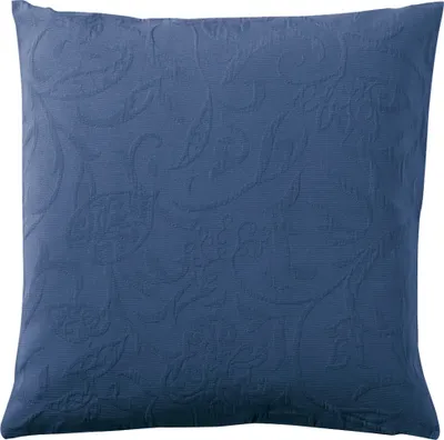 Produktbild von Pichler bügelfreier Piqué floral, ornamental Kissenhülle 2er Set 50 x 50 cm CORDOBA Rechteck indigo