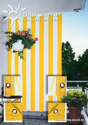 Produktbild von Komplett-Set Senkrecht-Sonnensegel 230 x 140 cm -Farbe weiß- inkl. Bausatz