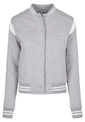 Immagine prodotto di Urban Classics - Felpa con cappuccio "College" da donna, modello TN211 (taglia L), colore grigio/bianco