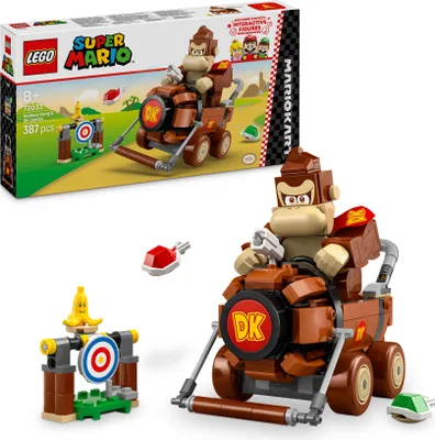 Produktbild von LEGO Super Mario: Mario Kart – Donkey Kong & DK Jumbo, Nintendo Sammlerstück, baubarer Spielzeugflitzer, Geburtstagsgeschenk für Jungen, Mädchen und Gamer ab 8 Jahren, Auto Spielzeug 72033