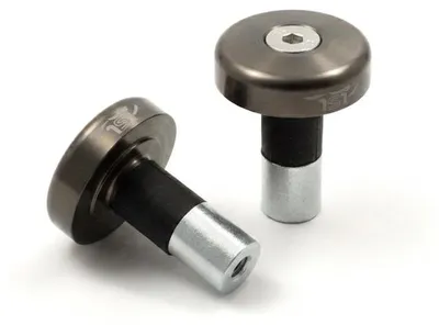 Produktbild von LSL Flat Cap Lenkerende flach, Aluminium, mit LSL Logo, für 14 mm Innendurchmesser, titan-farben, Lieferung paarweise