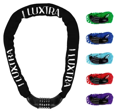 Image de Cadenas de vélo avec 1 mètre de chaîne - Cadenas de combinaison à haute sécurité - Noir