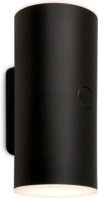 Image de Briloner Lima LED Applique murale extérieure, batterie, variateur tactile 3 niveaux, minuterie, noir, dimensions : 15,5 x 7 x 8 cm