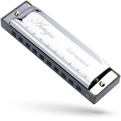 Image de Harmonica en do majeur - Blues Harp C - Argent