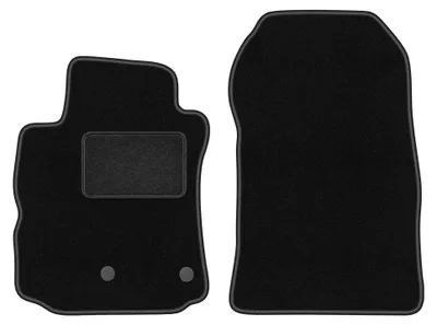 Image de Tapis avant en moquette pour Renault Modus 2004-2012 (monospace) – 2 pièces, noirs, sur mesure – Wielganizator LUX