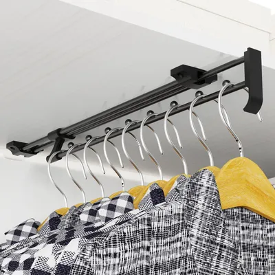 Image de Barre extensible pour penderies, réglable de 25 à 45 cm