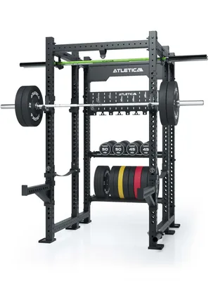 Produktbild von ATLETICA R8 Utile | Power Rack | 6-Pfosten Power Rack mit praktischem Storage System | Lagerregal für Kurzhanteln und Bumper Plates