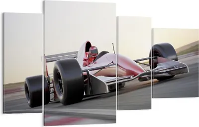 Produktbild von Bild auf Leinwand - Leinwandbild - Formel 1 Rennen Strecke Geschwindigkeit - 120x70cm - Wand Bild - Wanddeko - Leinwanddruck - Bilder - Kunstdruck - Leinwand bilder - Wandkunst - DL120x70-2423