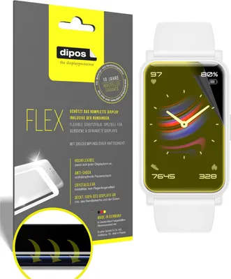 Produktbild von 3x Schutzfolie für Honor Watch ES Folie, 100% Displayabdeckung, dipos Flex