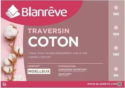 Image de BLANREVE Traversin 160 cm - Blanc