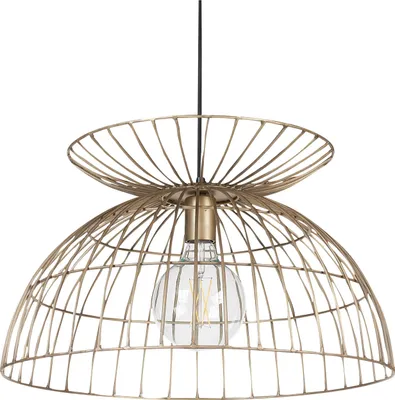 Zdjęcie produktu dla BELIANI Lampa wisząca sufitowa mosiężna metalowa ozdobna ażurowa styl nowoczesny salon jadalnia