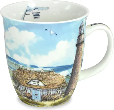 Produktbild von Kaffeebecher Darß - Zingst, Kaffeetasse Tassen Teetassen Henkelbecher Ostsee Leuchtturm