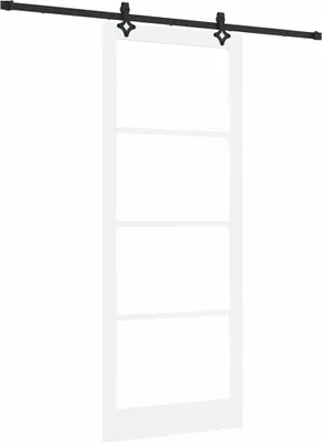 Immagine prodotto di vidaXL Porta scorrevole Varie Bianco 93 x 232 cm Legno e metallo