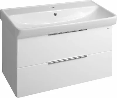 Produktbild von Bruckner NEON Unterschrank mit Keramik-Waschtisch 80x41,5 cm, weiß