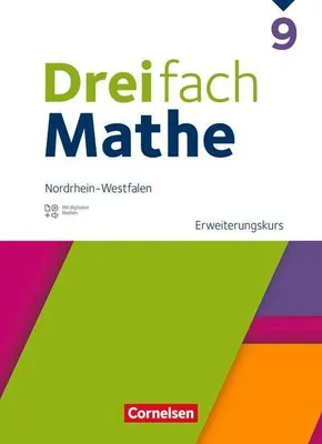 Immagine prodotto di Dreifach Mathe 9. Schuljahr Erweiterungskurs. Nordrhein-Westfalen - Schulbuch mit digitalen Hilfen, Erklärfilmen und Wortvertonungen