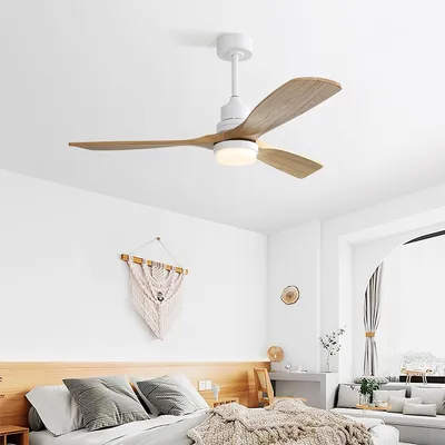Obrázek produktu pro Stropní ventilátor se stmívatelným LED osvětlením a dálkovým ovládáním s 6 nastaveními rychlosti pro obývací pokoj 52 palců