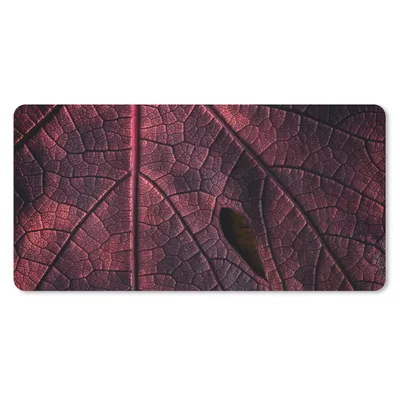 Produktbild von MuchoWow® Schreibtischunterlage Abstrakt - Rot - Blätter - Pflanze 80x40 cm - XXL Mauspad - Gaming Mauspad