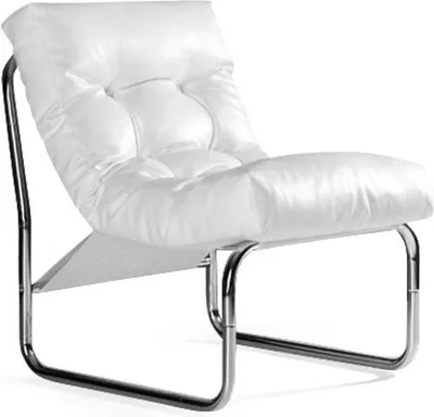 Produktbild von Casa Padrino Designer Salon Stuhl Weiß Lederoptik - Moderner Wohnzimmerstuhl
