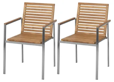 Produktbild von home24 Essgruppe - 9-teilig - Teak Massiv / Edelstahl