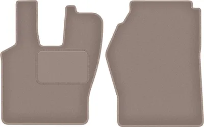 Image de Tapis de sol en velours pour camion Iveco Stralis (2013-2019) - tapis de sol avant LUX beige (2 pièces)