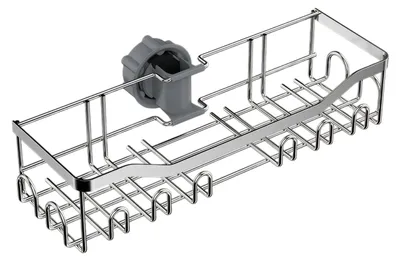 Produktbild von Duschregal aus Edelstahl, ohne Bohren, für Duschstangen 18-25 mm, Badzubehör