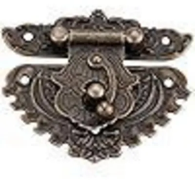Obrázok produktu pre Zámok Haspe Antik, bronz, železo, dizajn, 68x58 mm, zinková zliatina, 1 kus