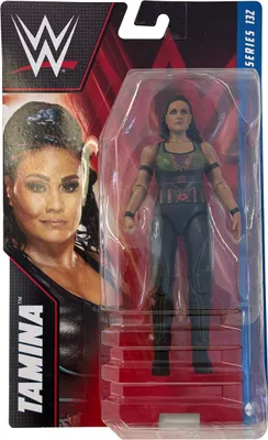 Produktbild von WWE Tamina Actionfigur, bewegliche Sammelfigur, ca 15 cm, 10 Bewegungspunkten, für Kinder, Mattel, HDD33