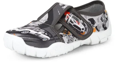 Image de Chaussons pour enfants Ladeheid LARW005 (voitures grises, taille 27 EU)
