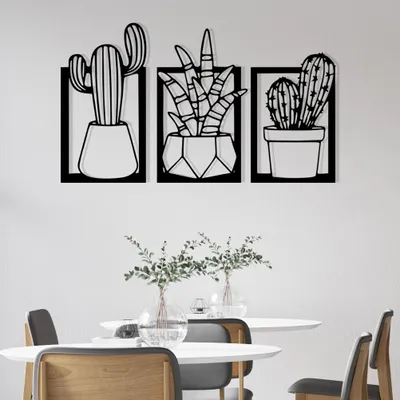 Image de Wallity, Nazen- ENZ1302, noir, autres décorations d'intérieur, 49 x 29 cm, 100 % métal (épaisseur : 1