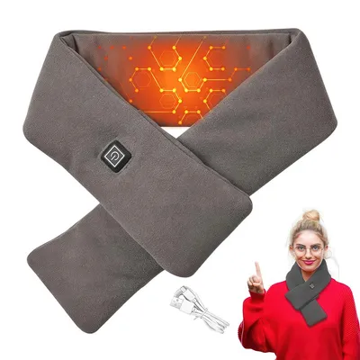 Produktbild von Beheizbarer Schal Elektrisch – USB Heizschal 2000mAh, 3 Temperaturstufen, winddichter Wärmeschal für Outdoor & Camping