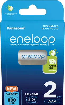Produktbild von 1x2 Panasonic Eneloop Micro AAA 800mAh Ni-MH        BK-4MCDE/2BE